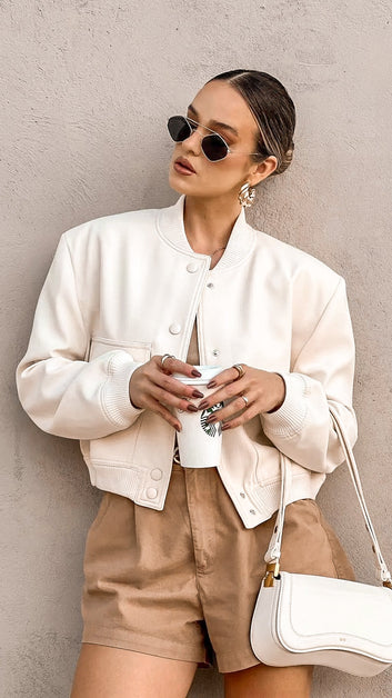 Rhea Button Down Bomber Jacket